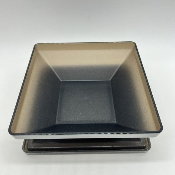 Tupperware Get Together Buffet Set Tray Servers Smoky Black Gray Lot Of 2 - Picture 9 of 11